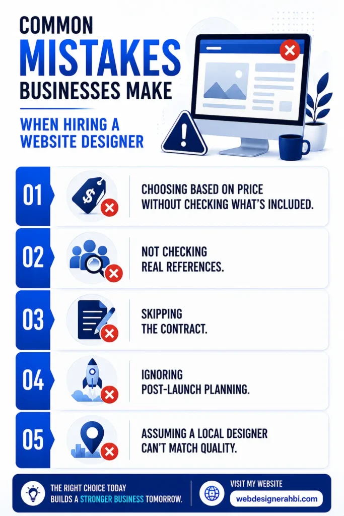 How to Choose the Right Website Designer for Your Business an Honest Guide 2 Common Mistakes Businesses Make When Hiring a Website Designer