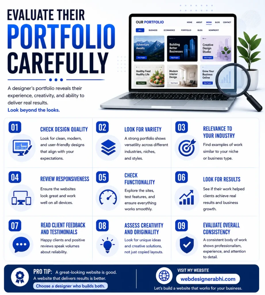 How to Choose the Right Website Designer for Your Business an Honest Guide 1 Evaluate Their Portfolio Carefully